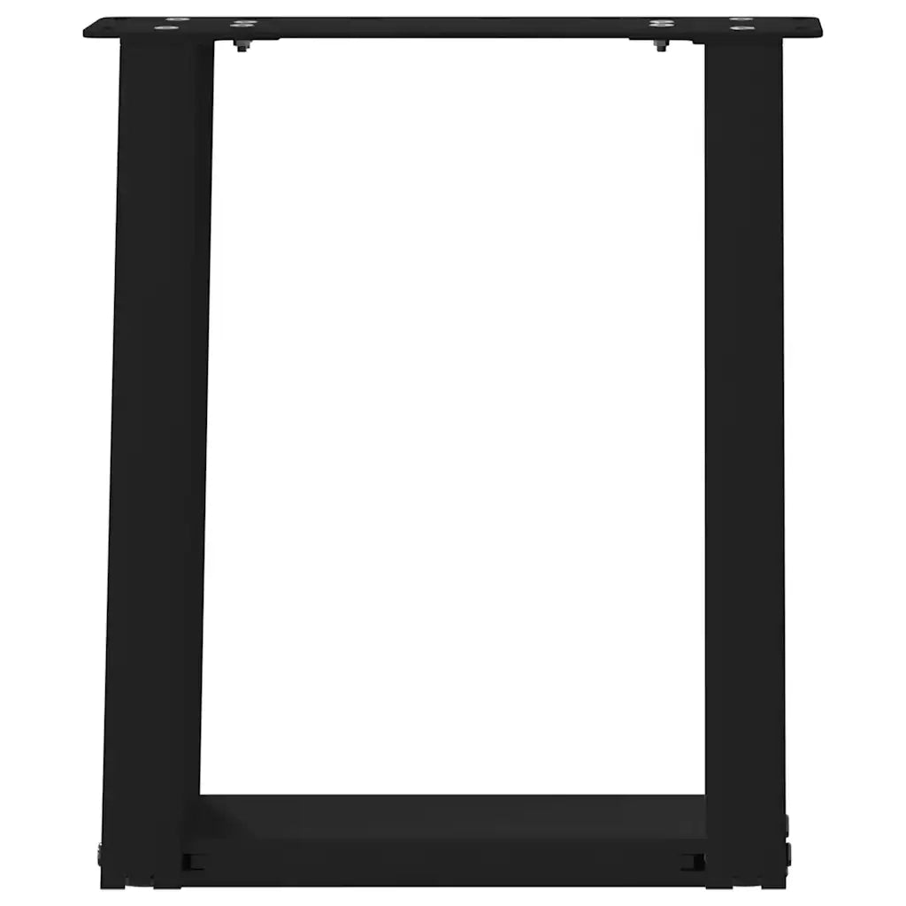 Gambe per Tavolino da Caff¨¨ a Forma di U 2 pz | Piede del tavolo Nere 38x(42-43) cm Acciaio