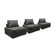 Divano modulare, 3 posti, grigio