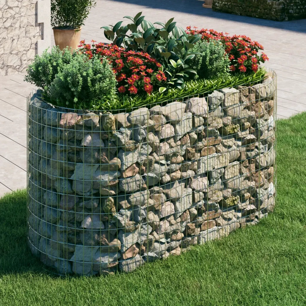 Gabbione con Letto Rialzato in Ferro Zincato 200x100x100 cm 152045