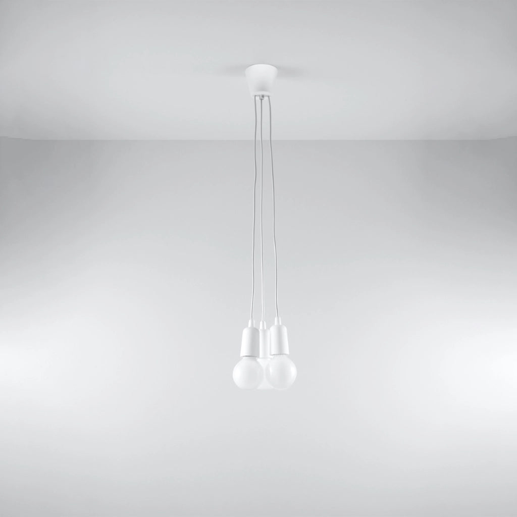 Lampada a sospensione DIEGO 3 bianco