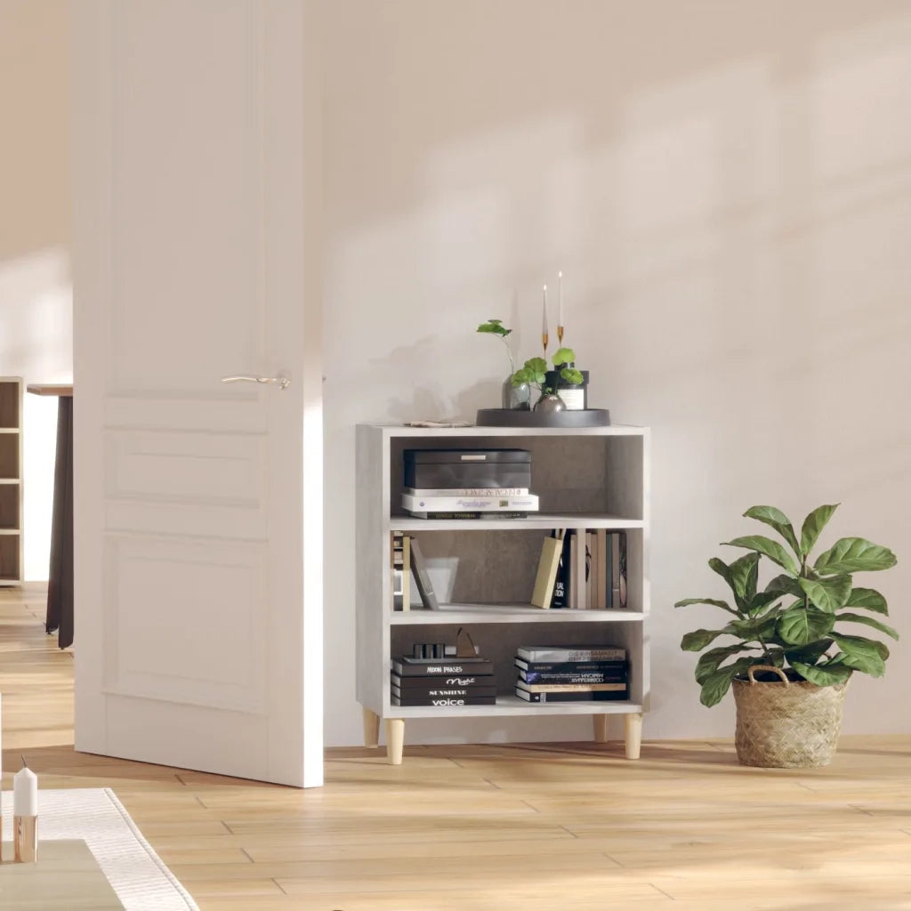 Credenza | Madia | Buffet da pranzo | Armadio da pranzo Grigio Cemento 57x35x70 cm in Legno Multistrato