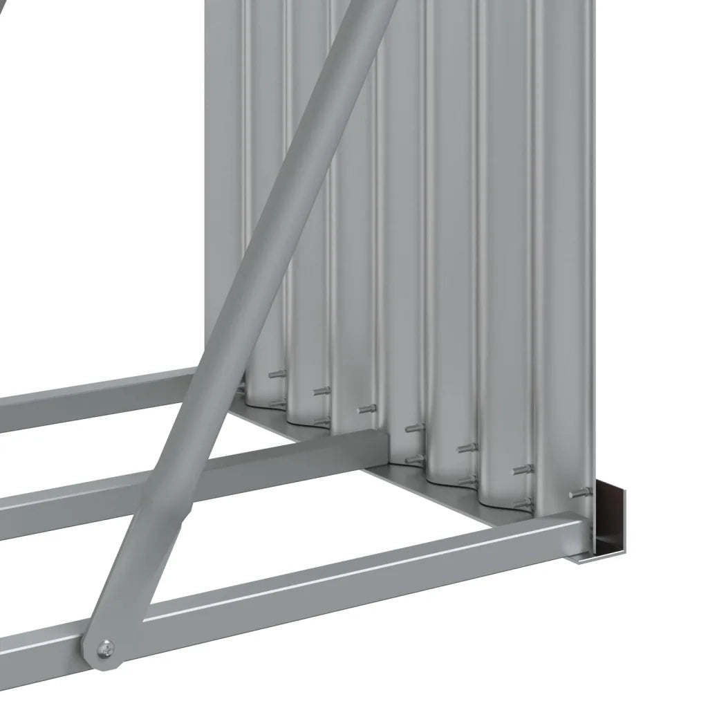 Portaceppi Effetto Legno 234x45x100 cm in Acciaio Zincato CFW1144595