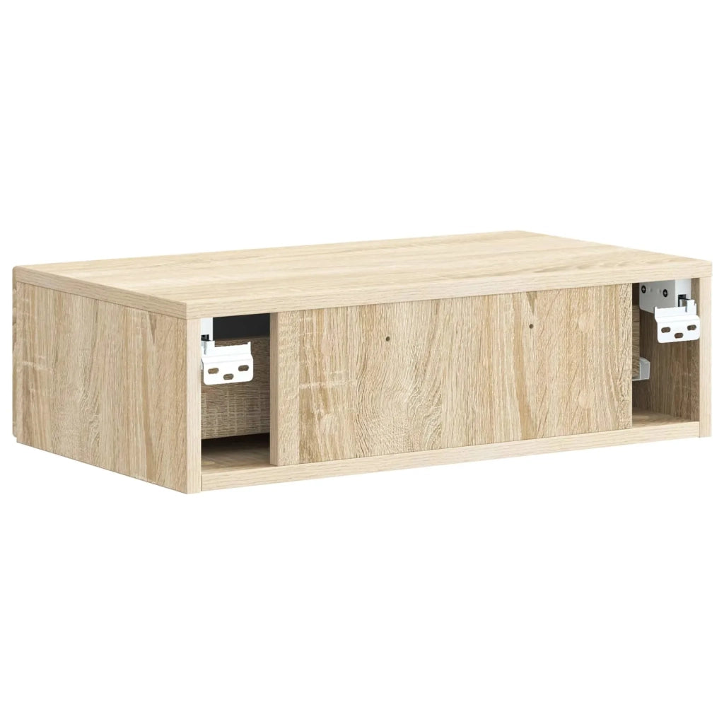 Tavolino da Parete Laterale | Tavolo laterale | Tavolino Rovere Sonoma 59 x 34,5 x 17 cm