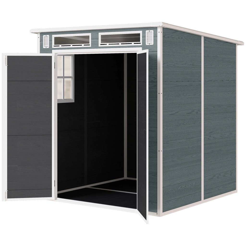 Casetta da Giardino in Resina ¨C Xylo ¨C Grigio 3,3 m2 con Plancher