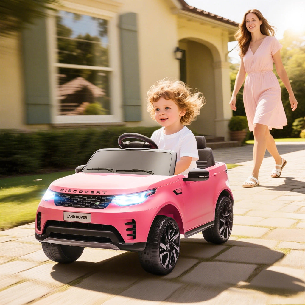 Auto elettrica per bambini Land Rover Discovery 12V - Xylo - rosa, telecomando 2.4G, 105x68.5x58cm