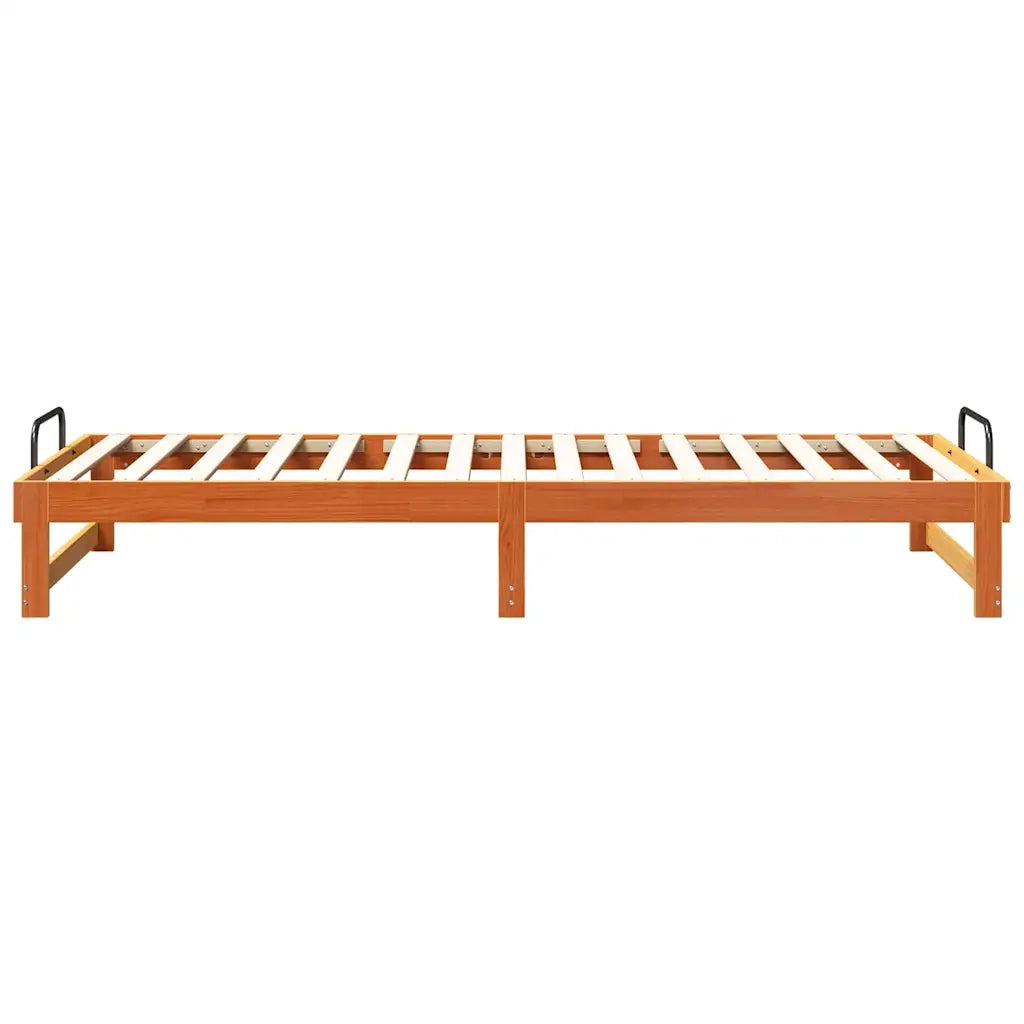 Struttura del letto-Giroletto Marrone 100 x 220 cm Pino massello 659879