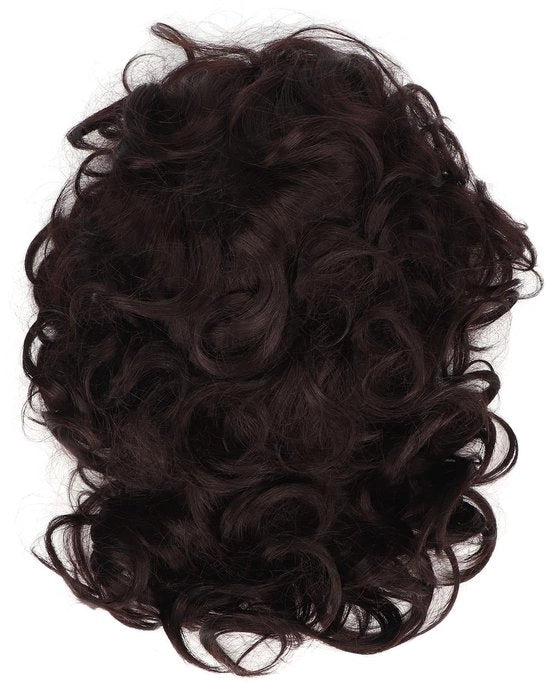 Parrucca Uomo con Capelli Ricci e Arricciati - Disegno di Tessuto Respirante - Spilla Regolabile - Portata Comoda - Aspetto Autentico - Adattamento Perfetto - Capelli Falsi