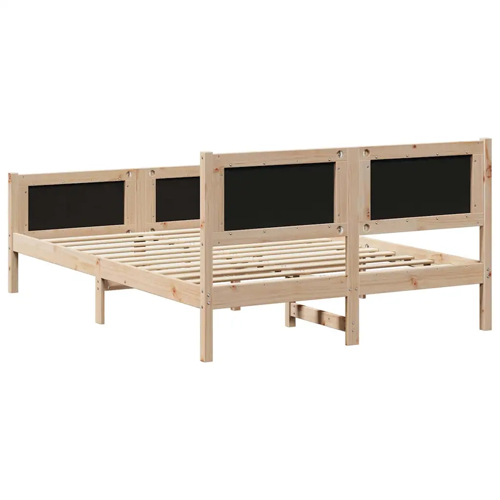 Letto matrimoniale | Letto per adulti | Struttura del Letto con testiera Marrone e taupe 135 x 190 cm