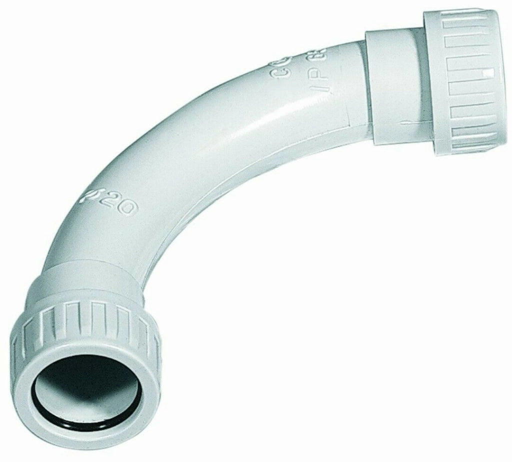 Curva Per Tubi Diametro 25 Mm Ip65 Set 2 Pezzi Electraline - Electraline