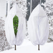 Due pezzi di protezione invernale per piante 120 x 180 cm bianco con cerniera corda per piante protezione invernale protezione dal freddo copertura per piante per olivo, limone e protezione invernale per palme esterne