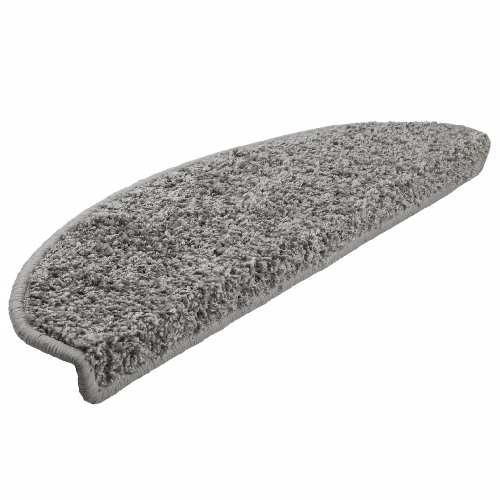Tappetini per scale 15 pz 65x21x4 cm Grigio Semicircolari Grandi 133900