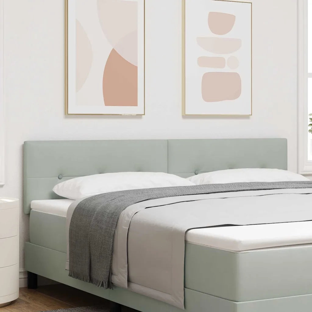Testiera | Testata LED con strisce LED Grigio chiaro 180 cm Velluto