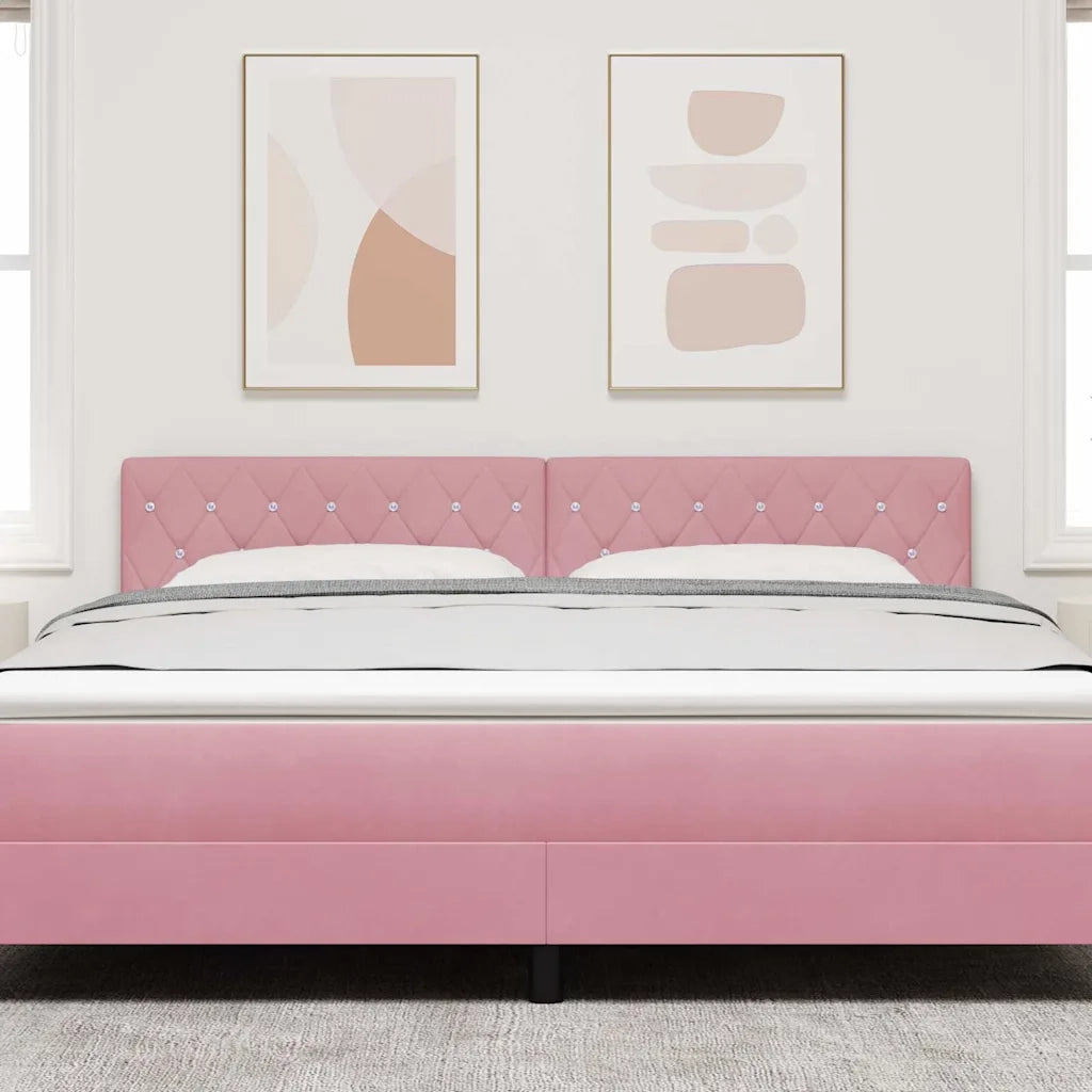 Testiera | Testata LED con strisce LED con Testiera | Testata Rosa 180 cm Velluto
