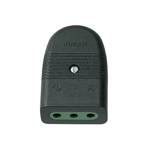 PRESA 2P+T 10A P11 ASSIALE NERO