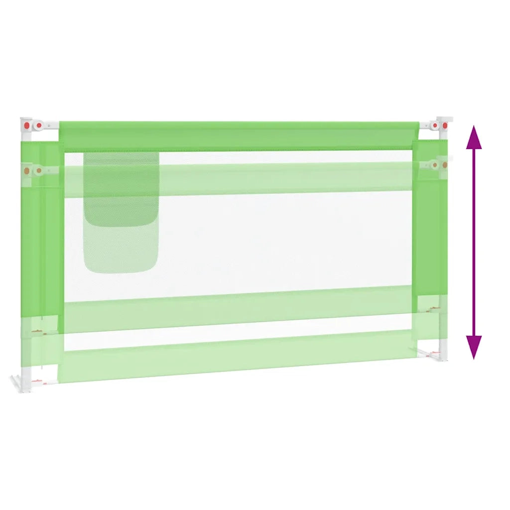 Sponda Letto di Sicurezza per Bambini Verde 150x25cm in Tessuto CFW3249456