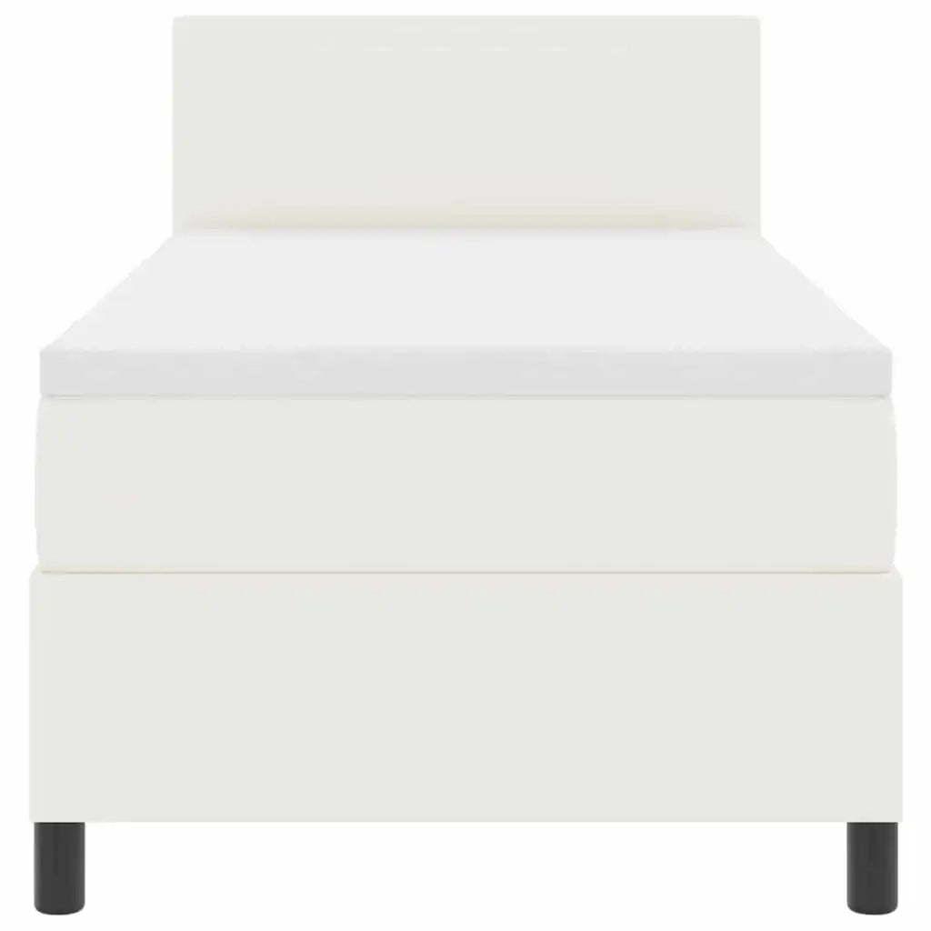 Letto a Sorgente LED con testiera Crema e Bianco 100 x 200 cm 3337589