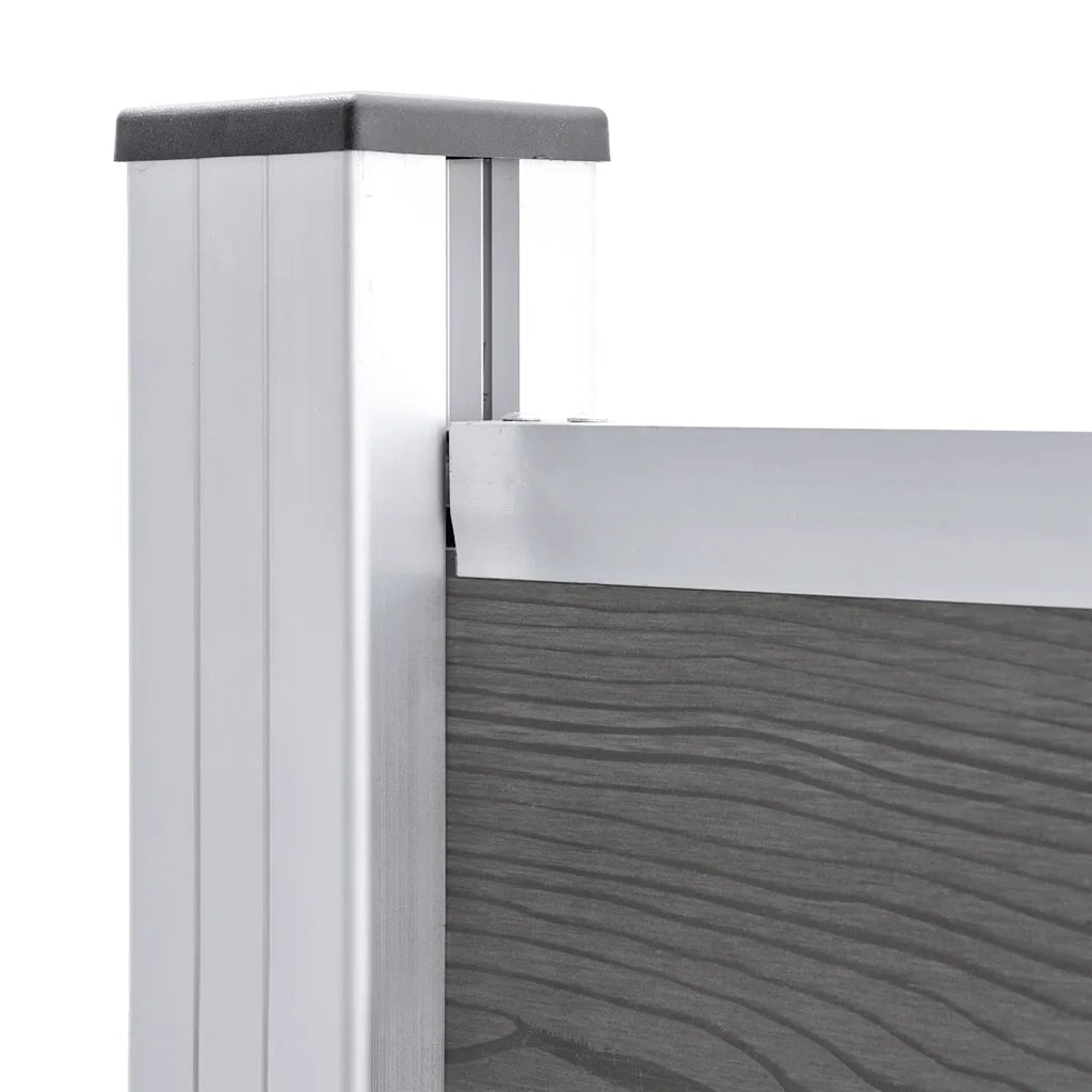 Pannello di recinzione | Recinzione da Giardino in WPC 95x186 cm Grigio