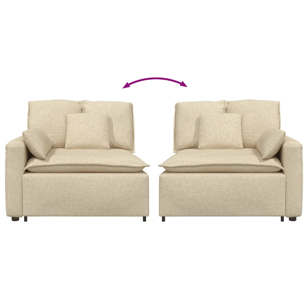 Modulo Terminale Bracciolo Divano Modulare con Cuscini-Sofa Modulare-Divanetto 100 cm 476468