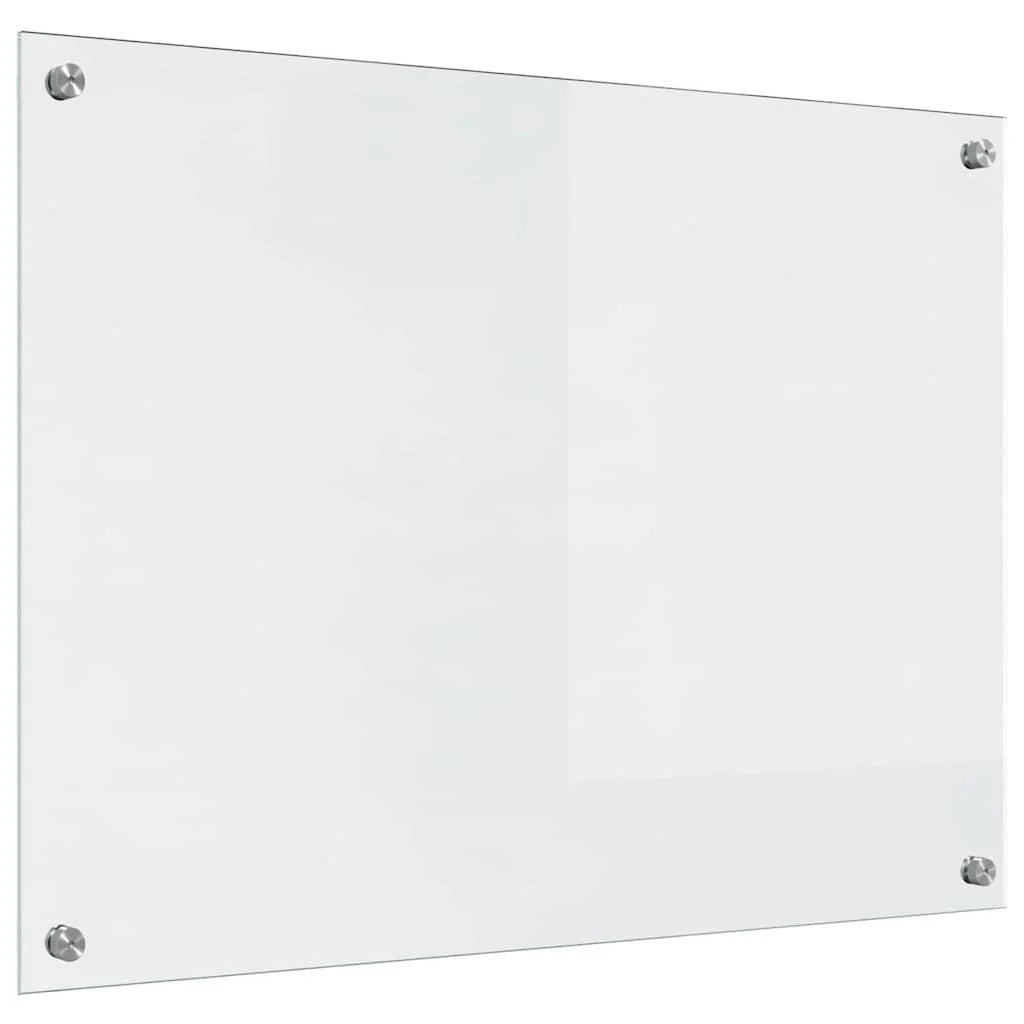Set di 2 paraschizzi per cucina 80 x 60 cm resistenti al calore design moderno ed elegante in vetro temperato trasparente 02_0056299