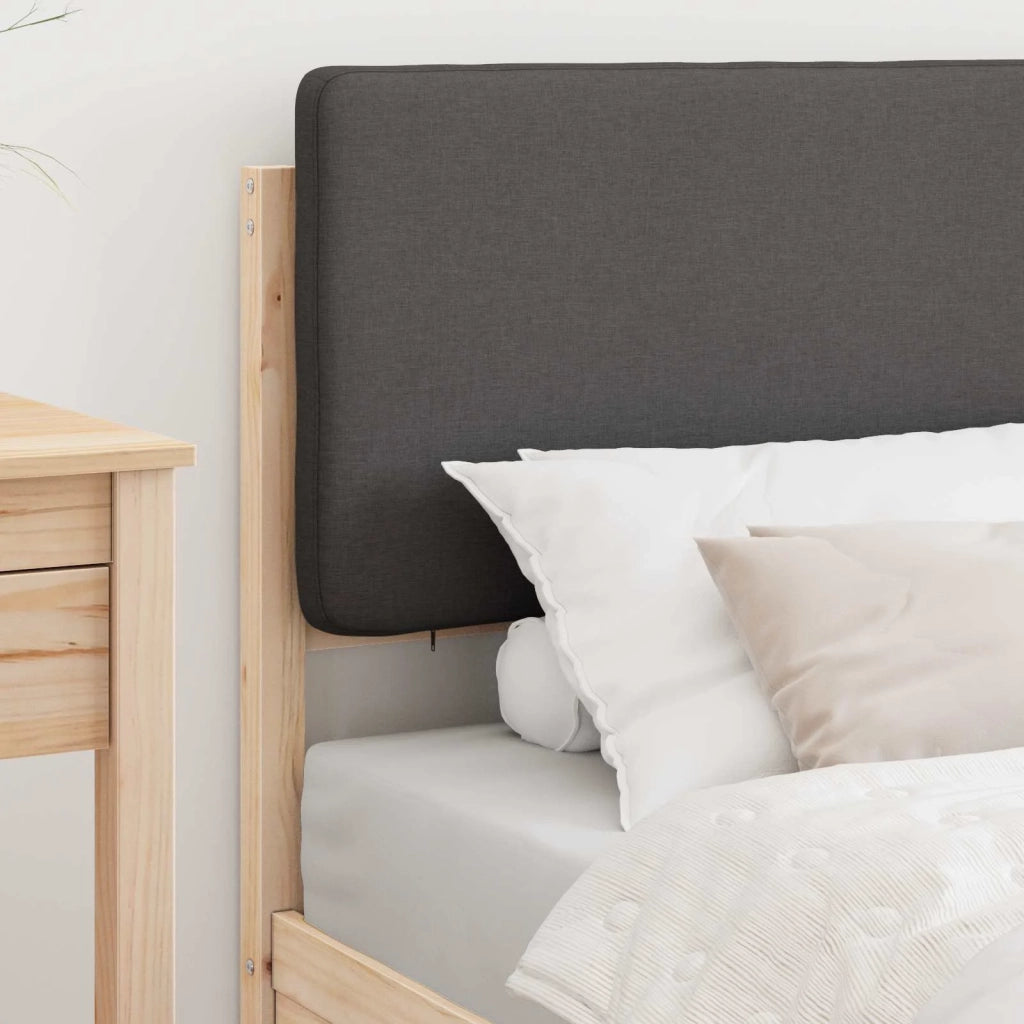 Letto con Testiera Rivestita Grigio scuro 90 x 200 cm 877655