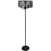 Lampada da terra nera SOHO 3xE14 acciaio Polux 310880