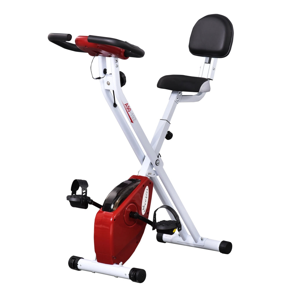 Cyclette pieghevole ¨C Xylo ¨C 8 livelli resistenza magnetica con schienale sedile regolabile display LCD rosso