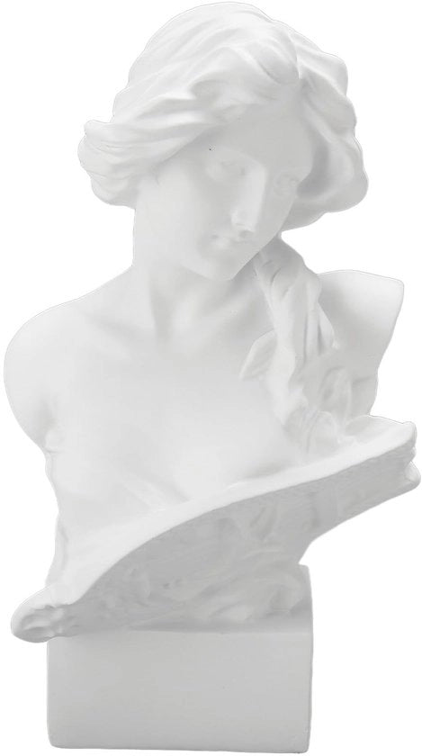 Statua di Dea Greca - Design Vintage - Fatto a Mano - Resina Sintetica - Leggero - 11,7x6,8x4,9 pollici - Scultura