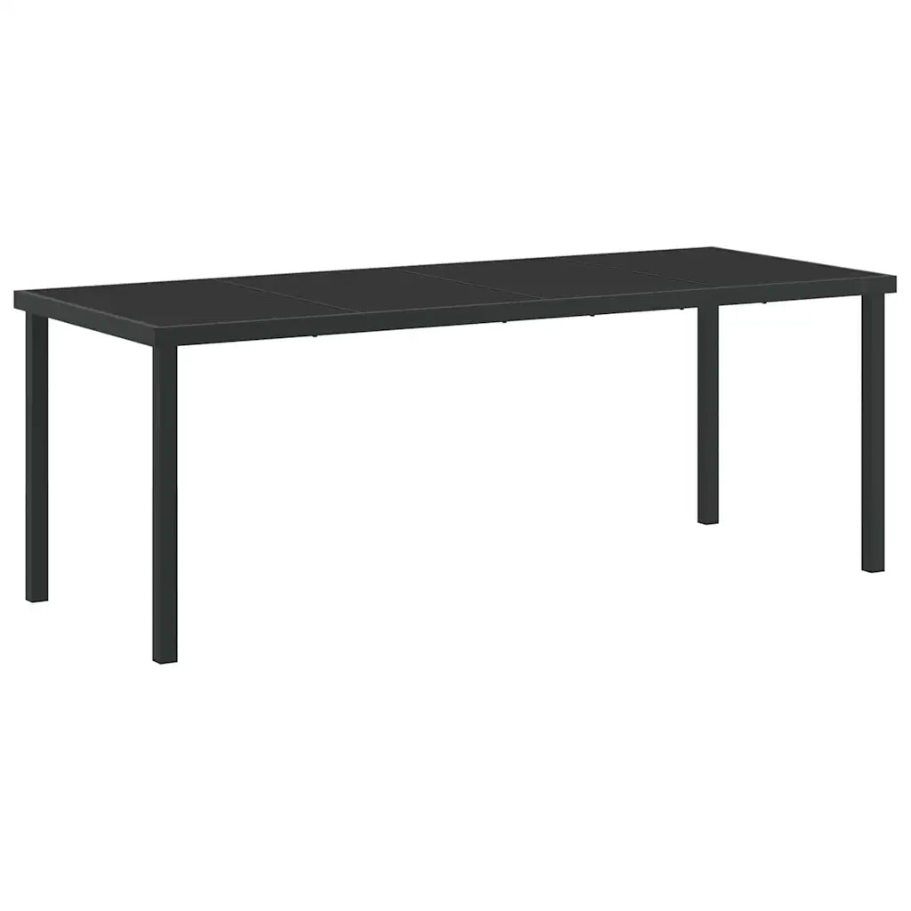 Set da Pranzo per Giardino 9 pcs Nero polyrattan 3380744