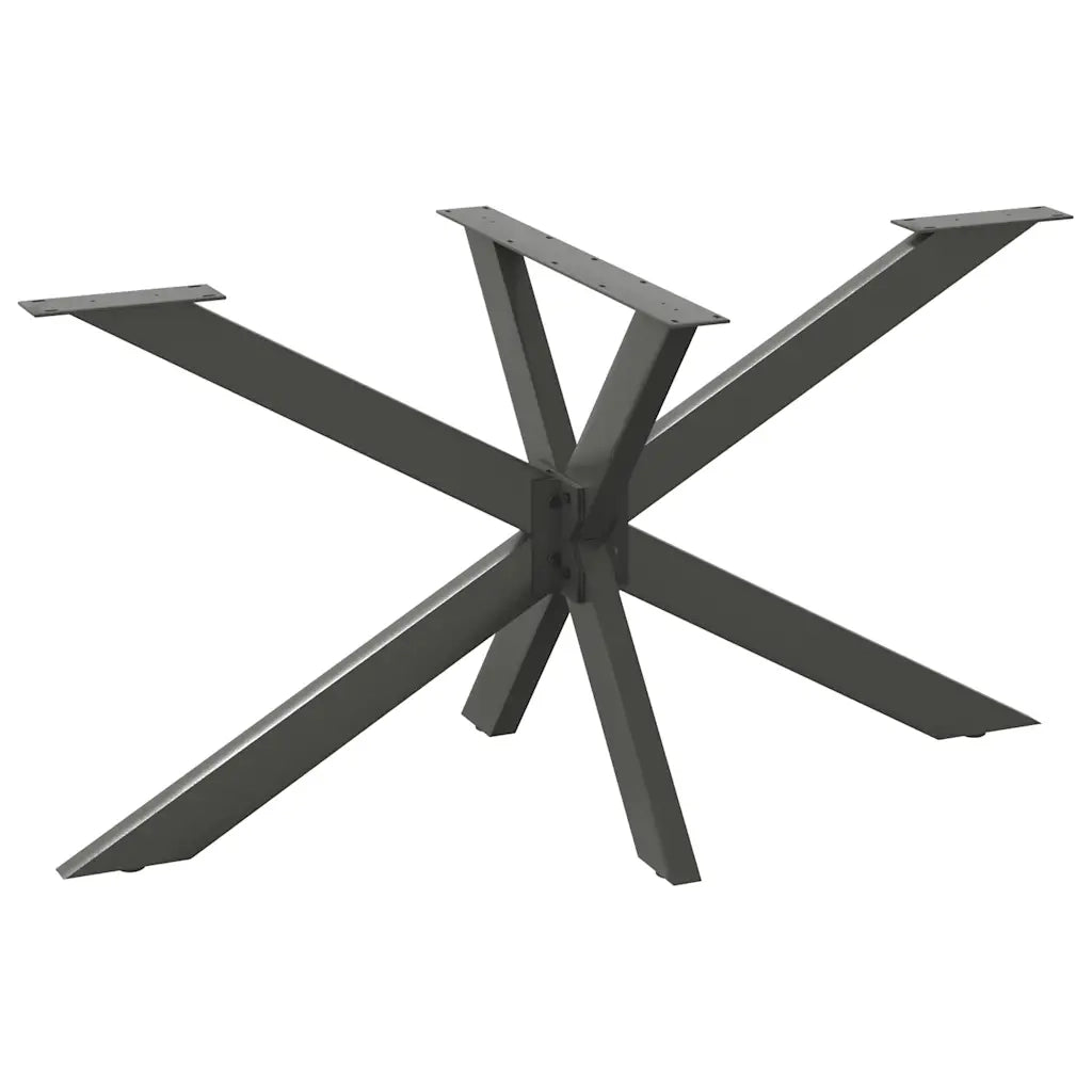 Gamba per Tavolo da Pranzo a Forma di Ragno Antracite 150x78x(72-73) cm Acciaio
