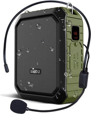 Altoparlante Portatile - 10W Bluetooth con Microfono Cuffie - Sistema PA Ricaricabile 1800mAh - Impermeabile per Insegnanti, Guide