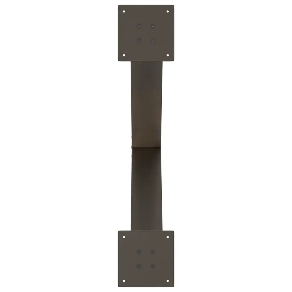 Gambe per tavolo da pranzo a forma di X 2 pz | Piede del tavolo in acciaio naturale 80x(72-73) cm