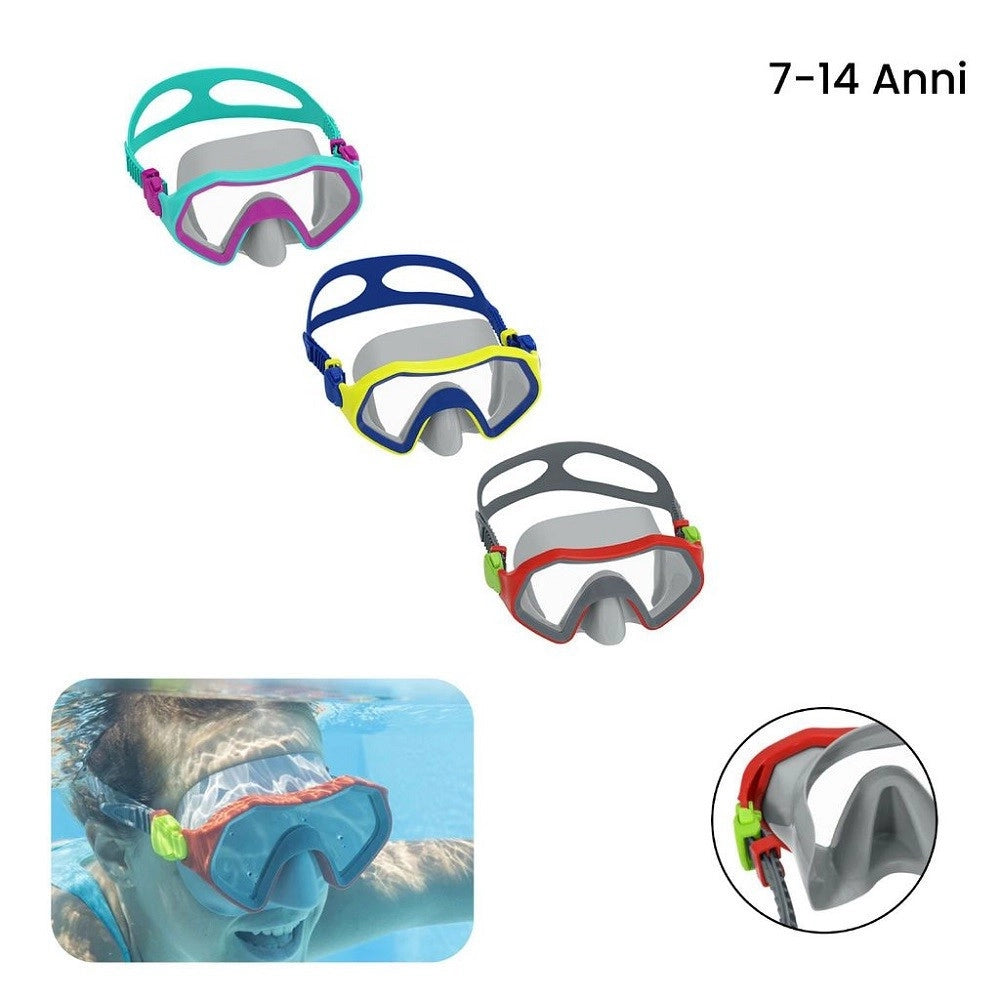 Trade Shop - Maschera Subacquea Per Bambini Sparkling Sea 7-14 Anni Colori Assortiti 22049 -