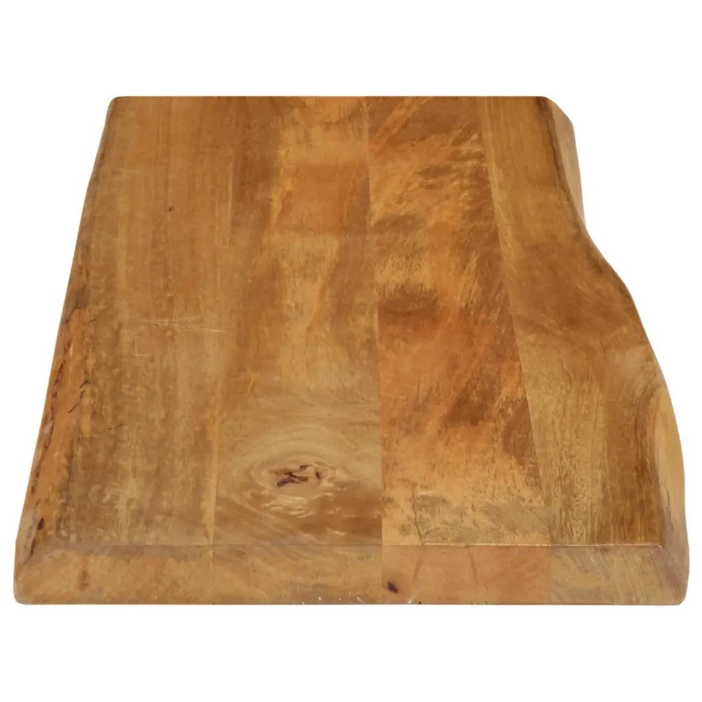 Piano Tavolo 90x40x2,5 cm Bordi Vivi in Legno Massello di Mango 370755