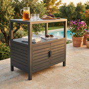Mobiletto contenitore da giardino in alluminio - PHIL