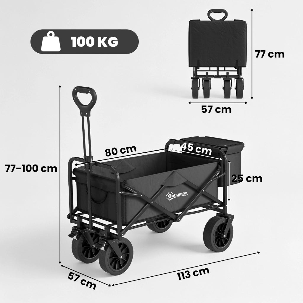 Carro Pieghevole per Bambini ¨C zephmum ¨C Nero