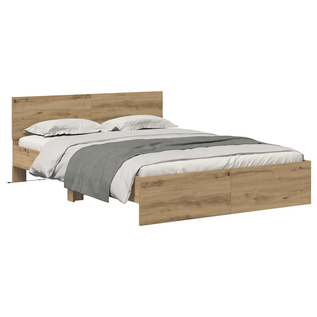 Struttura del letto Rovere artigianale 135 x 190 cm 3403575