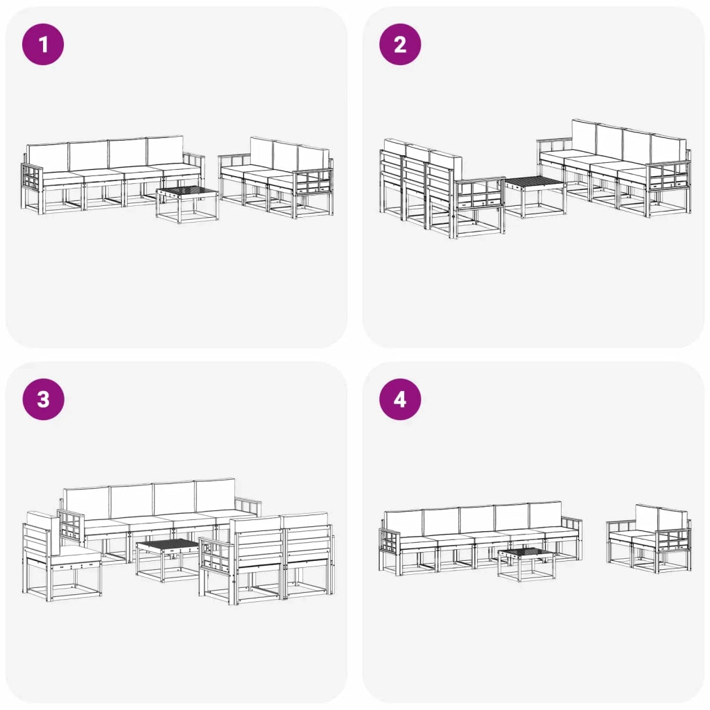 Set di divani da esterno 7 pcs 3387361