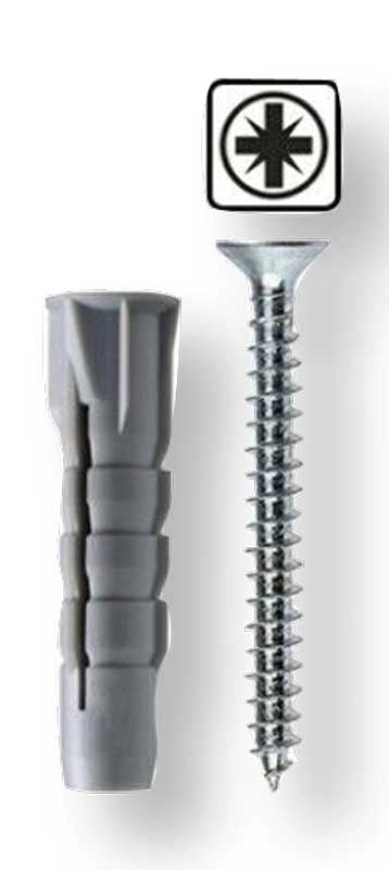 Barattolo 250 Tasselli+Viti UV 6x30MM