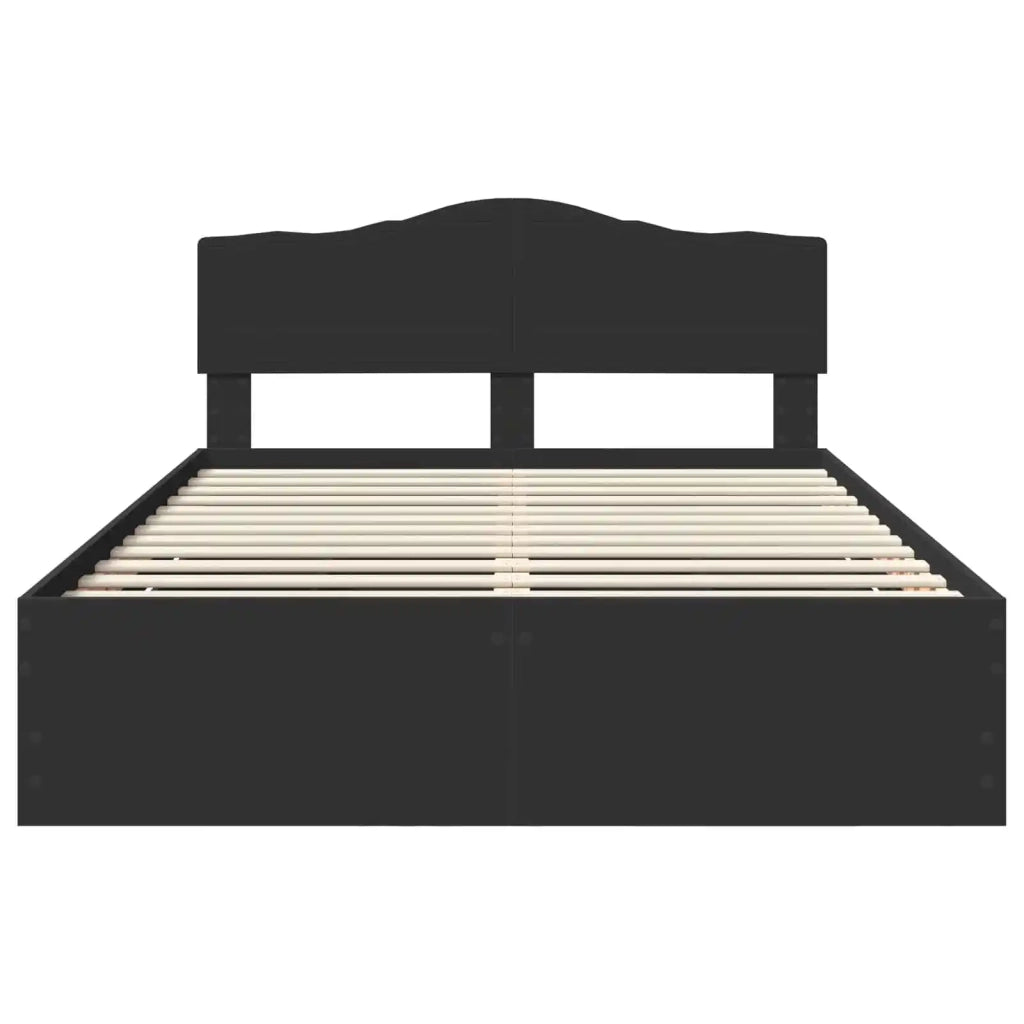 Struttura del letto Nero 160 x 200 cm Legno Ingegnerizzato 3412985