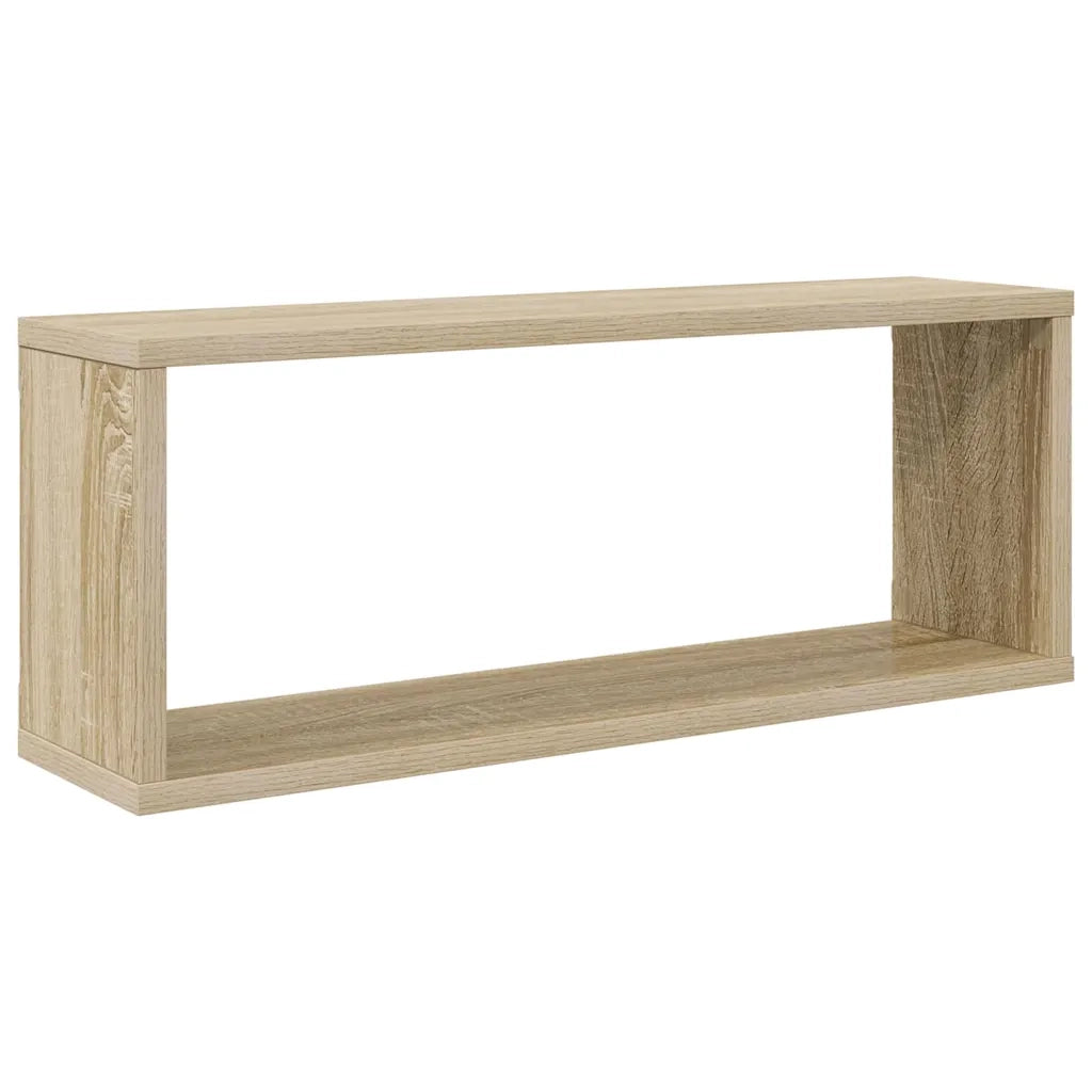 Mensole Parete a Cubo 2pz Rovere Sonoma 60x15x23 cm Multistrato 807142