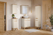 Set mobili bagno 60 cm con piano e Szafką wysoką Bali Cashmere 60 x 1401 x 46 cm