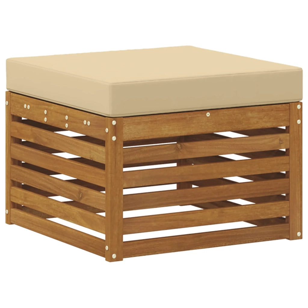 Set di divani da esterno 7 pz Naturale e Beige 3375153
