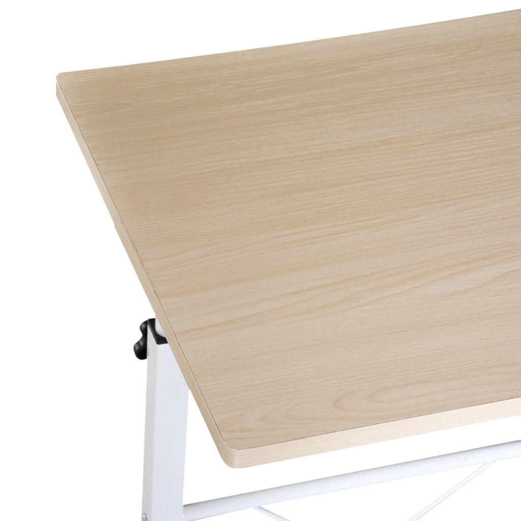 Tavolino con Ruote Regolabile ¨C Xylo ¨C Bianco 60x40x68-78cm