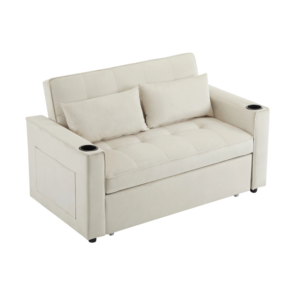 Divano letto pieghevole - Zephmum - Con porta bevande e cuscini