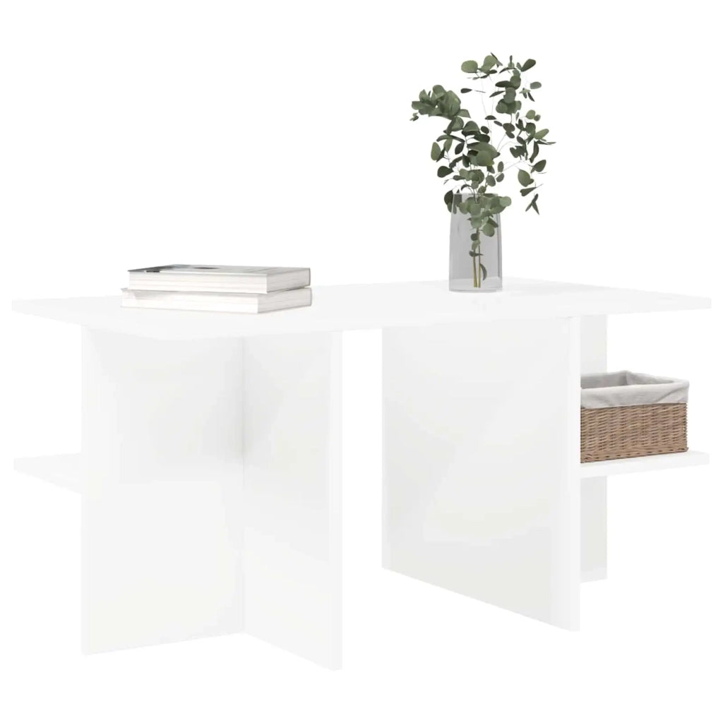 Tavolino da salotto Bianco 87 x 50 x 45 cm Legno ingegnerizzato 8001055