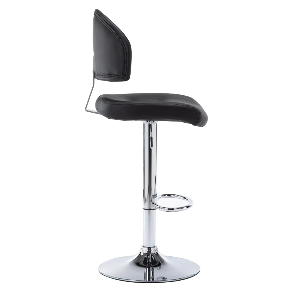 Sgabello da Bar Nero in Similpelle 249646
