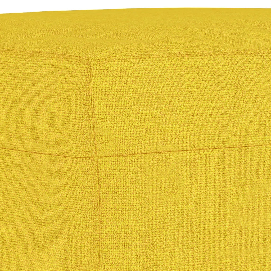 Set di Divani 4 pz con Cuscini Giallo Chiaro in Tessuto 3202067
