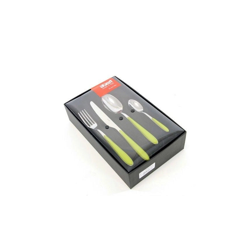 Abert MASTERV MASTER Servizio Posate 24 Pezzi in Acciaio Inox e ABS colore Verde