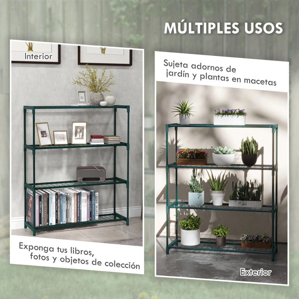 Sostegno per Vasi 4 Livelli ¨C Zephmum ¨C Verde 89x28x107 cm