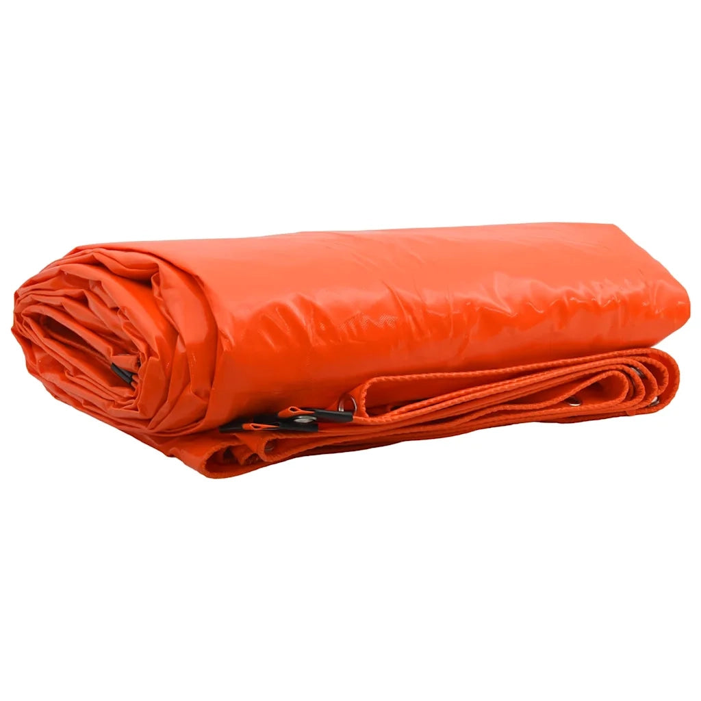 Telo 650g / m² Arancione 5 x 6 m Tela con rivestimento in PVC 42017792